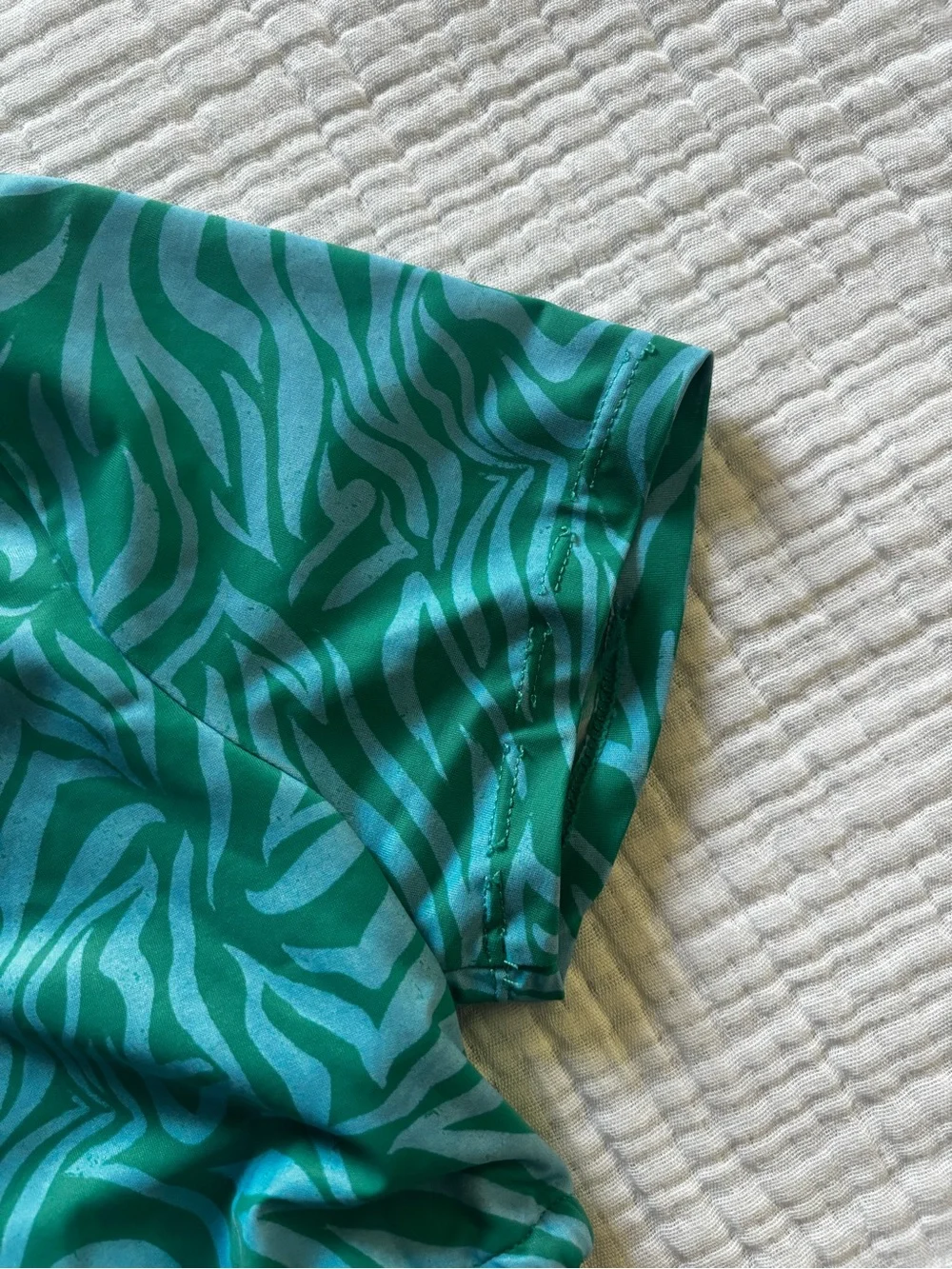 Storm Reid x PacSun Green and Blue Beaded Bikini Top and Bottoms